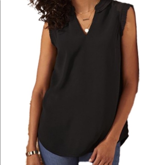 Soft Surroundings Nyssa Tank ruffle detail Size Medium elevated basic capsule - Picture 15 of 15